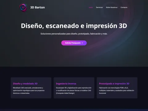 Diseño web para 3D Barton — Tecnología & Fabricación · Iker Ruiz Pou, Vitoria-Gasteiz