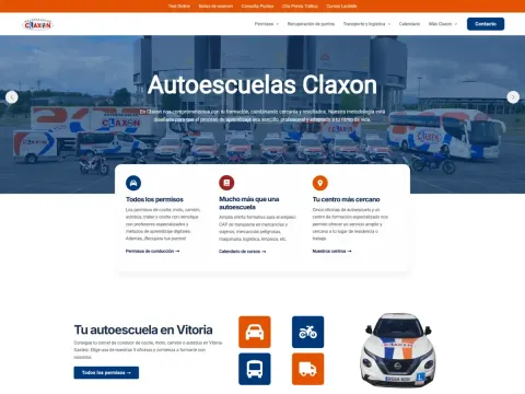 Diseño web para Autoescuelas Claxon — Autoescuela · Iker Ruiz Pou, Vitoria-Gasteiz