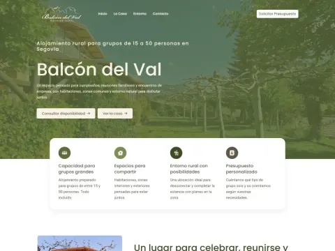 Diseño web para Balcón del Val — Turismo rural · Iker Ruiz Pou, Vitoria-Gasteiz