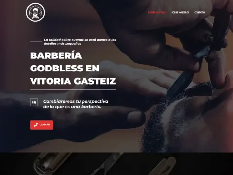 Diseño web para Barbería GodBless — Belleza premium · Iker Ruiz Pou, Vitoria-Gasteiz