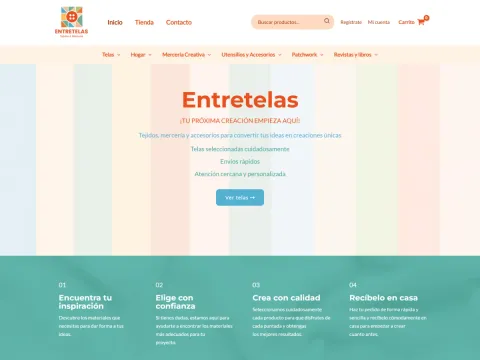 Diseño web para Entretelas — E-commerce textil · Iker Ruiz Pou, Vitoria-Gasteiz