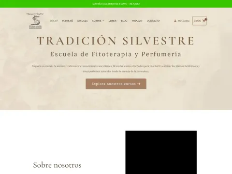 Diseño web para Esc. Tradición Silvestre — Formación online · Iker Ruiz Pou, Vitoria-Gasteiz