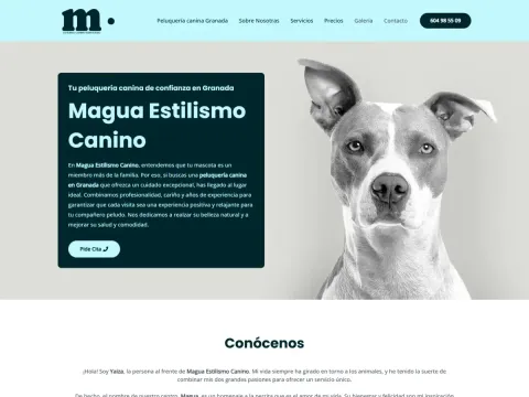 Diseño web para Estilismo Canino Magua — Servicios para mascotas · Iker Ruiz Pou, Vitoria-Gasteiz