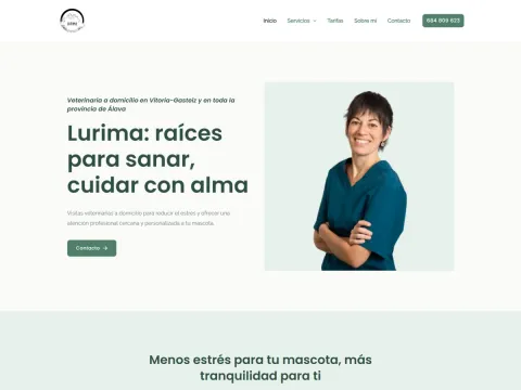 Diseño web para Lurima Vet — Veterinaria a domicilio · Iker Ruiz Pou, Vitoria-Gasteiz