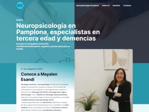 Diseño web para Maipsic — Neuropsicología · Iker Ruiz Pou, Vitoria-Gasteiz