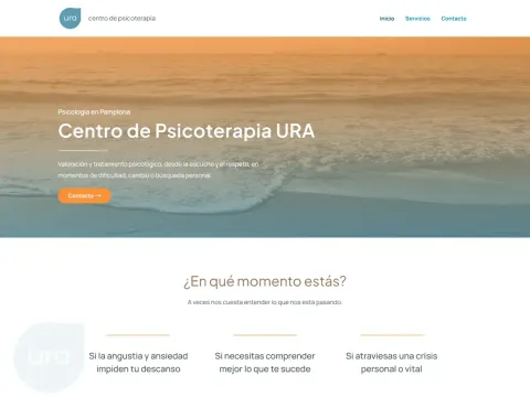 Diseño web para URA Psicoterapia — Salud mental · Iker Ruiz Pou, Vitoria-Gasteiz