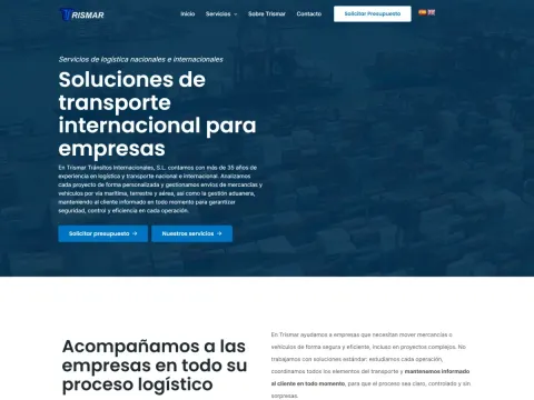 Diseño web para Trismar — Transporte internacional · Iker Ruiz Pou, Vitoria-Gasteiz